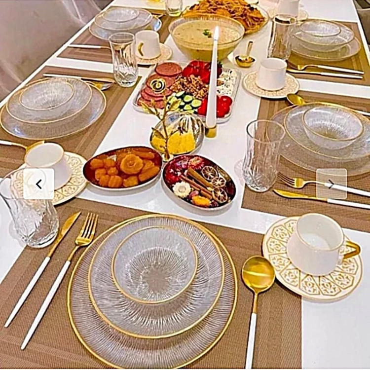 سرویس پذیرایی سولو 33 پارچه دور طلایی