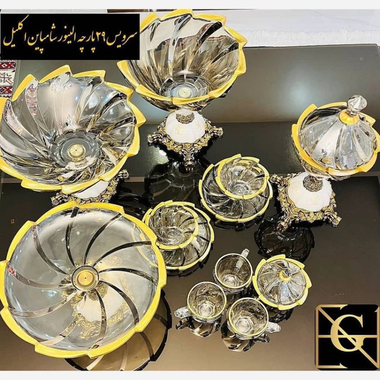 سرویس پذیرایی کریستال الینور اکلیل، 29 پارچه 6 نفره