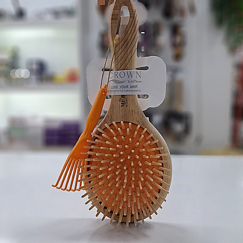 برس چوبی مو مدل گره باز کن