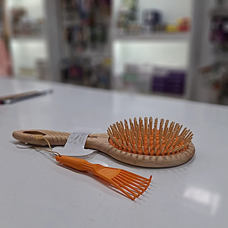برس چوبی مو مدل گره باز کن