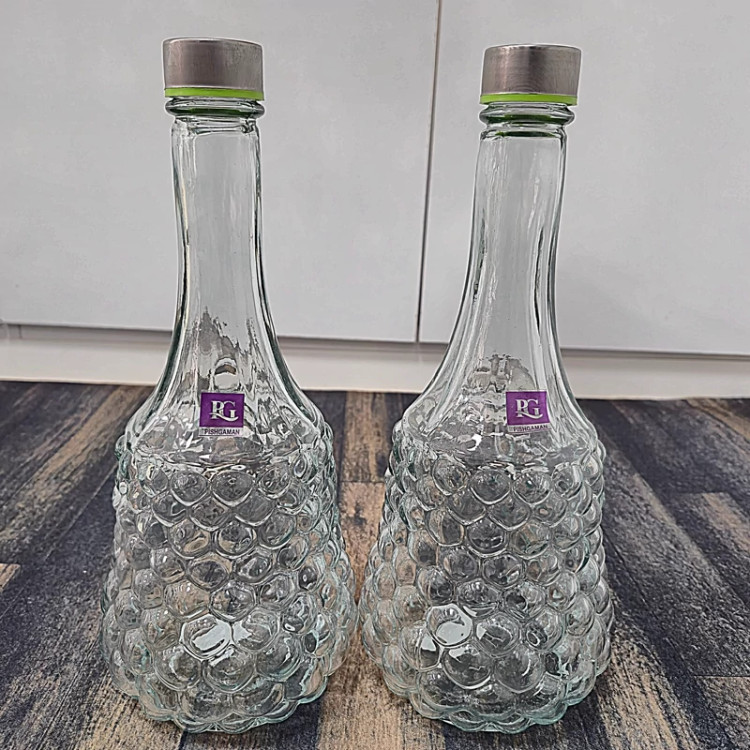بطری شیشه ای سانرایز درب استیل پیچی