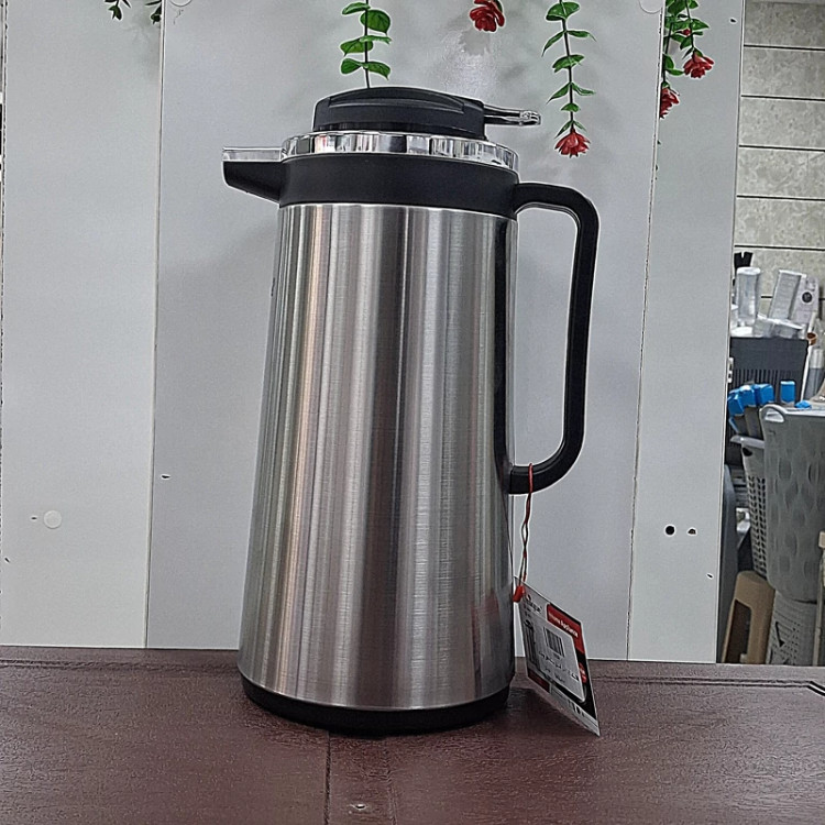 فلاسک 1.3 لیتری استیل شیشه دار یونیک
