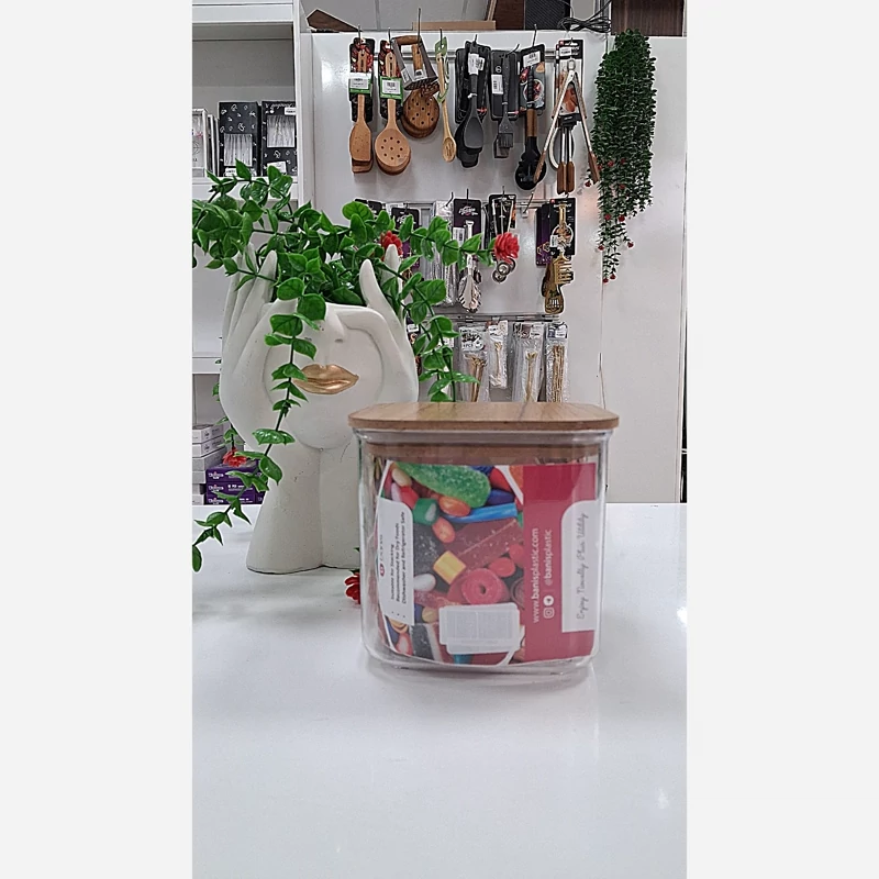 بانکه جا حبوبات درب چوبی سایز1 بانیس