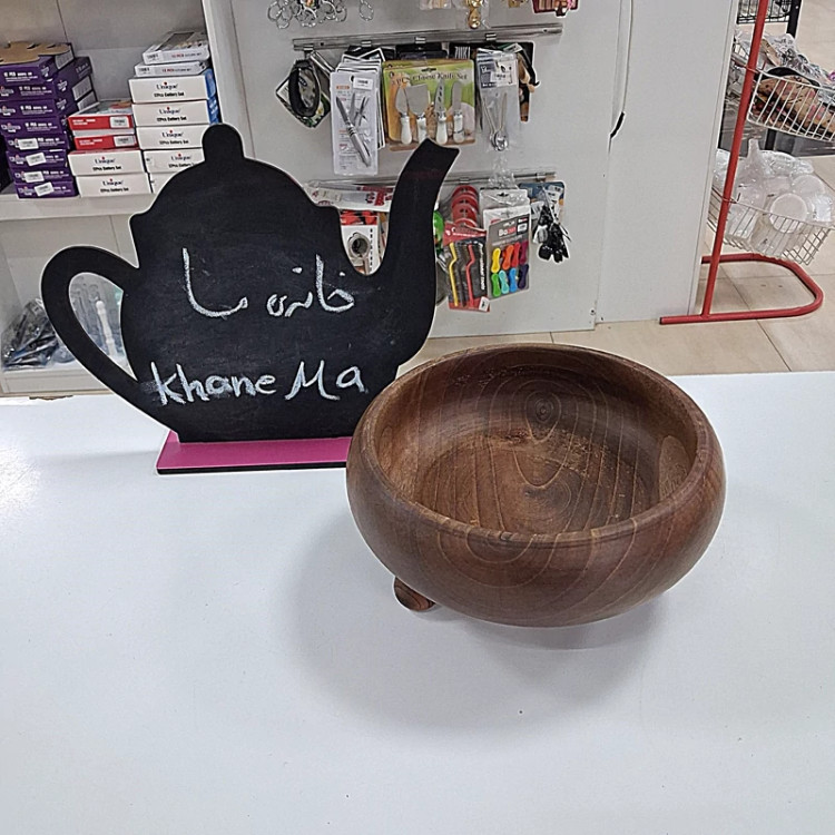 کاسه چوب گردو پایه کوتاه قطر20