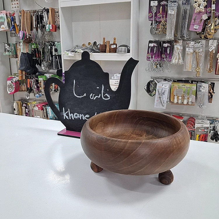 کاسه چوب گردو پایه کوتاه قطر20
