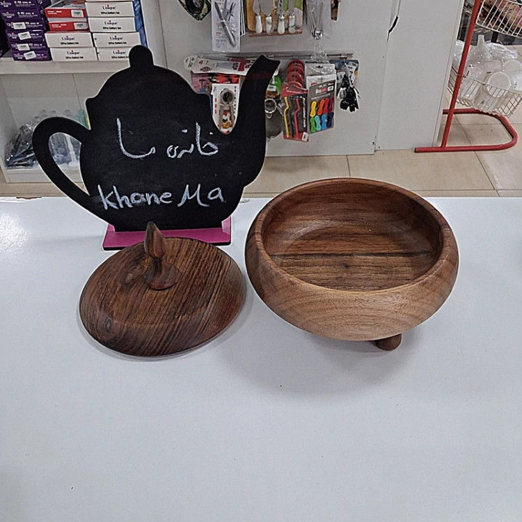 شکلات خوری پایه کوتاه درب دار چوب گردو