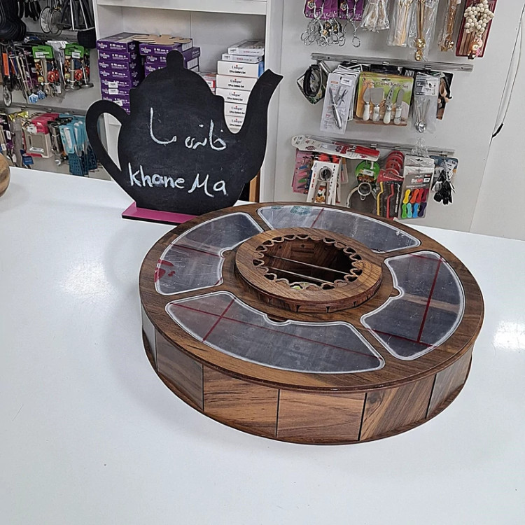 تیبگ چوبی 8 خانه گرد وارمردار