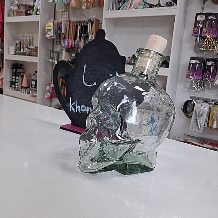 بطری اسکلت شیشه ای درب چوب پنبه