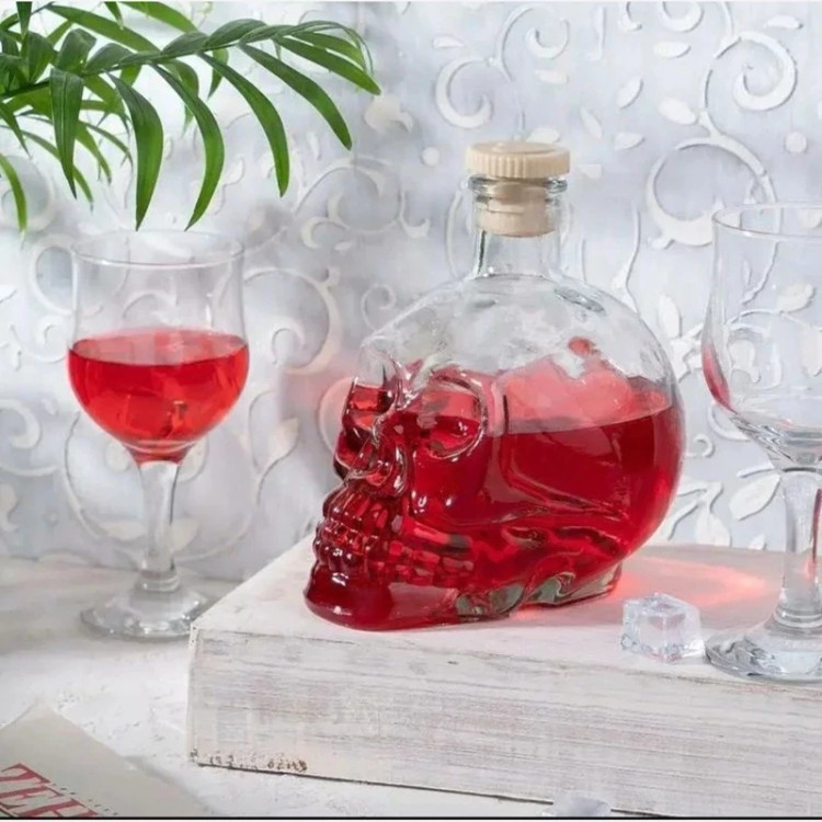 بطری شیشه ای اسکلت درب چوب پنبه