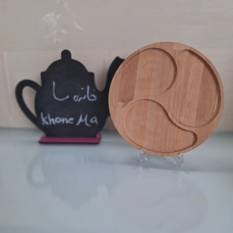 مزه خوری چوبی مدل موج