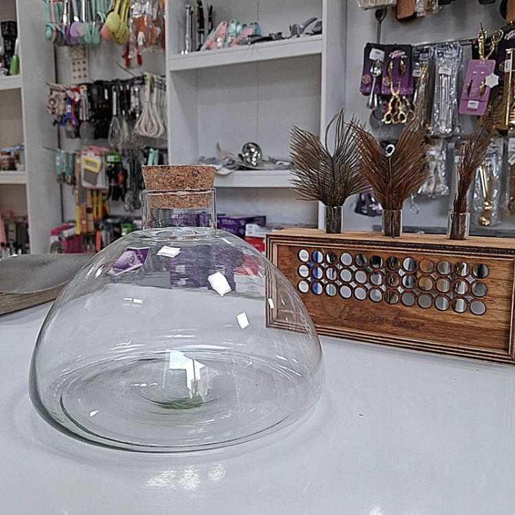 بطری شیشه ای مدل کوزه ای درب چوب پنبه