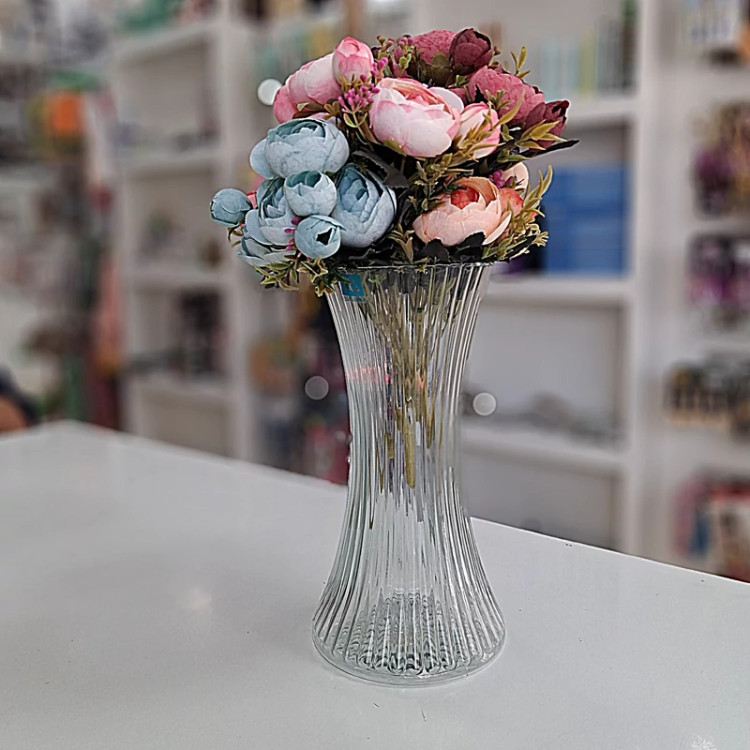 گلدان شیشه ای شیپوری