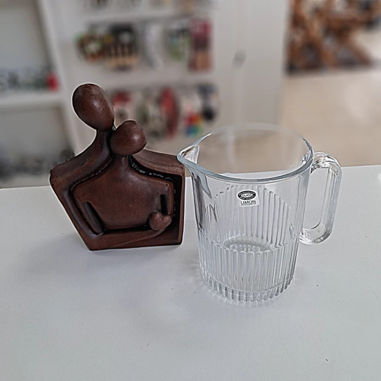 پارچ شیشه ای شیاردار لیمون