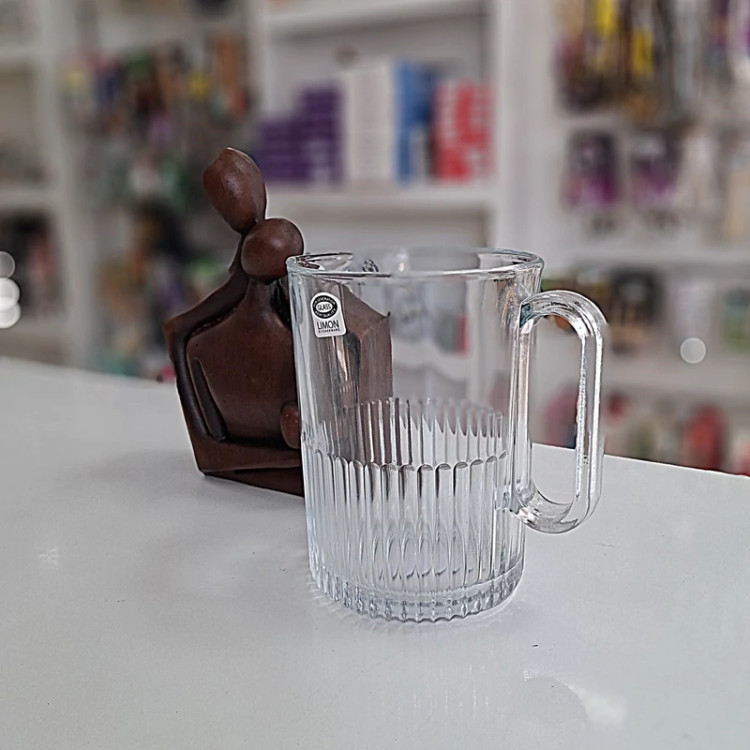 پارچ شیشه ای شیاردار لیمون