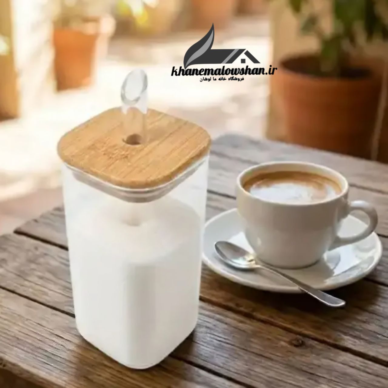 شکر پاش مربع درب چوبی اکرولیک