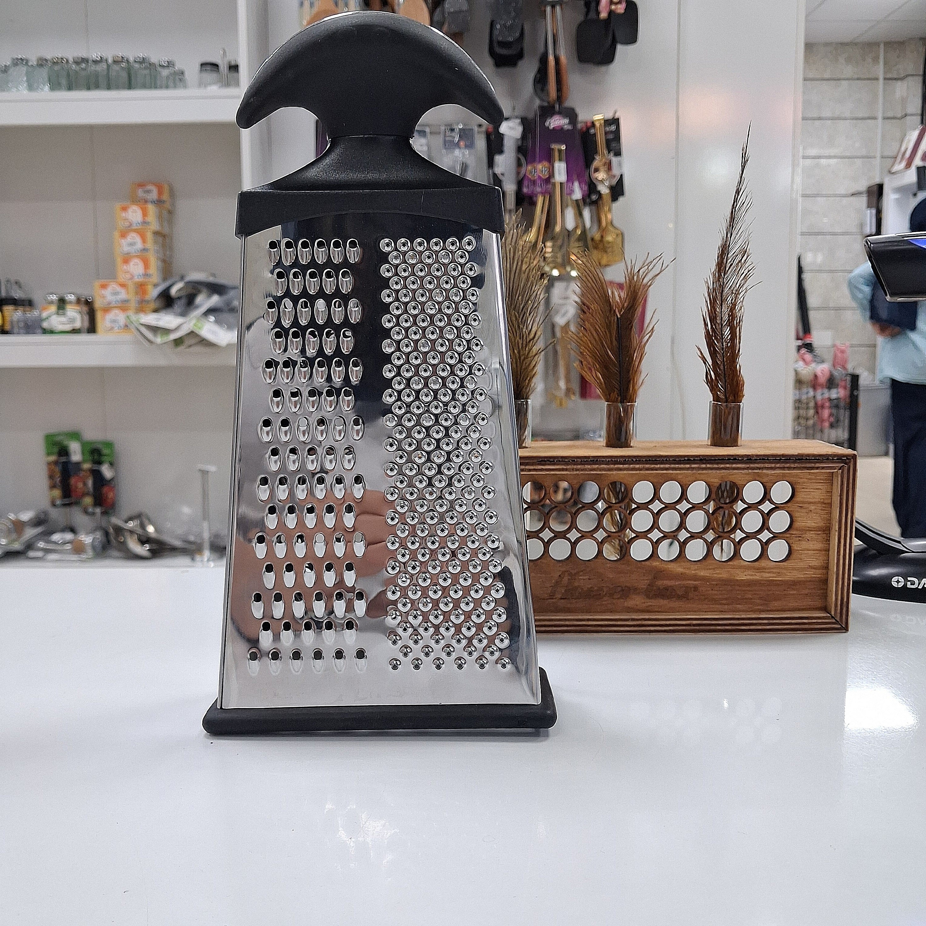رنده 2 طرفه استیل دسته مشکی باریک شنگیا
