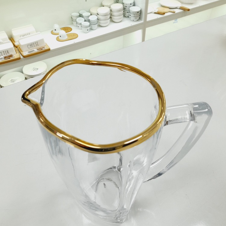 سرویس پارچ و لیوان لب طلا استیج وارداتی(طلا 12عیار خالص هلندی)
