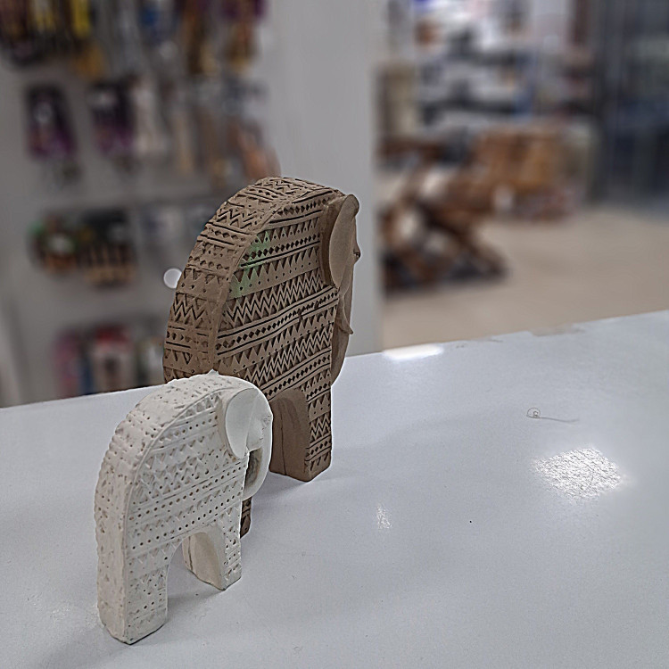 مجسمه جفتی دکوری فیل
